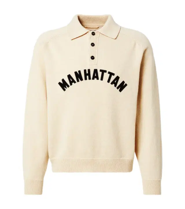 BODE Manhattan appliqué wool polo sweater