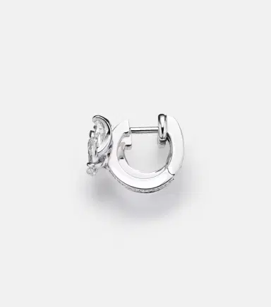 Repossi Serti Sur Vide 18kt white gold single clip-on earring with diamonds | Thumbnail 2