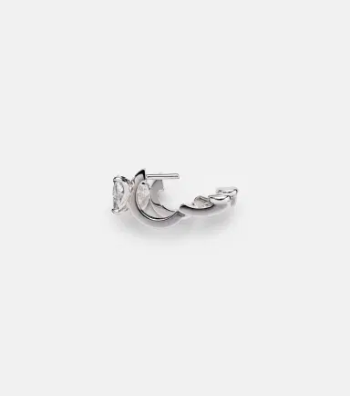 Repossi Serti Sur Vide 18kt white gold single clip-on earring with diamonds | Thumbnail 3