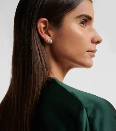 Repossi Serti Sur Vide 18kt white gold single clip-on earring with diamonds | Thumbnail 4