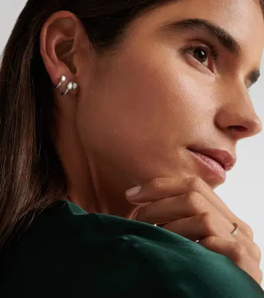 Repossi Serti Sur Vide 18kt white gold single clip-on earring with diamonds | Thumbnail 5