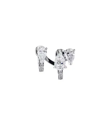 Repossi Serti Sur Vide 18kt white gold single clip-on earring with diamonds | Thumbnail 1