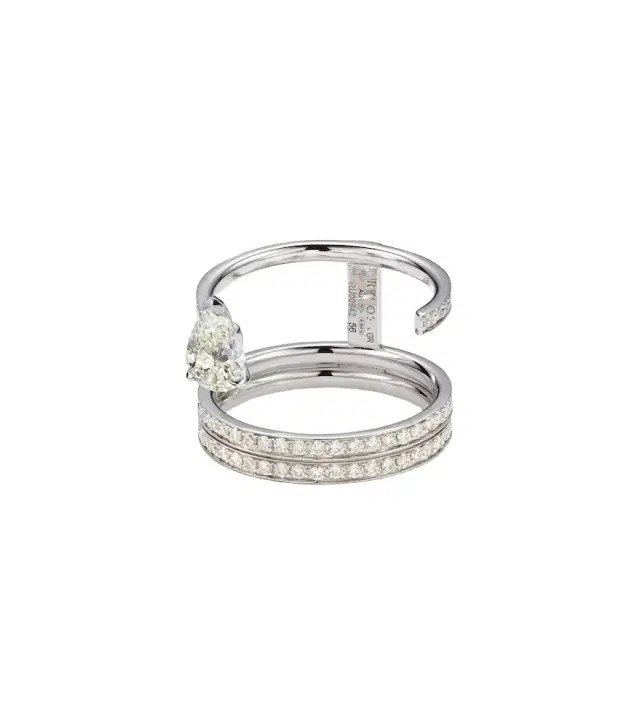 Repossi Serti Sur Vide 18kt white gold ring with diamonds