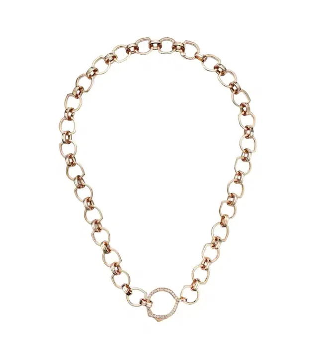 Repossi Antifer 18kt rose gold necklace with diamonds