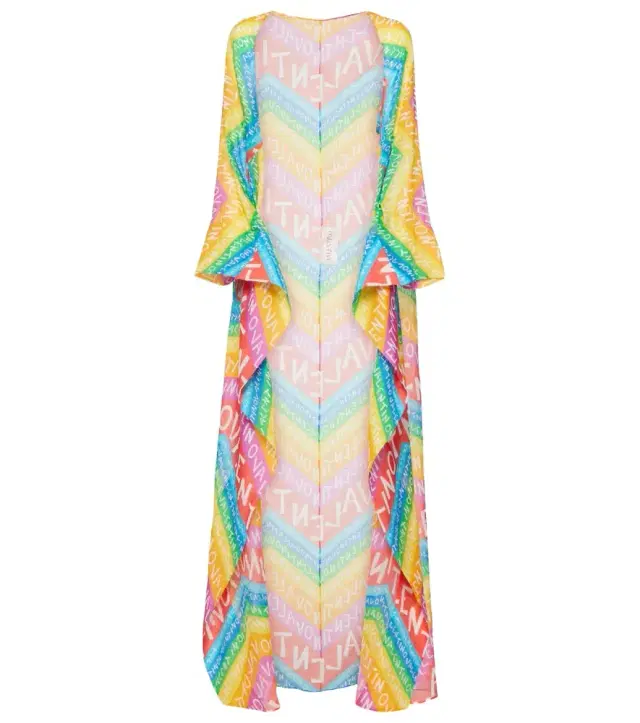 Valentino Logo cotton-blend beach cover-up