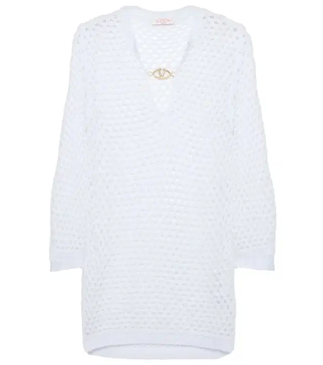 Valentino Fishnet beach dress