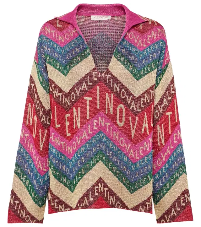 Valentino Logo intarsia sweater