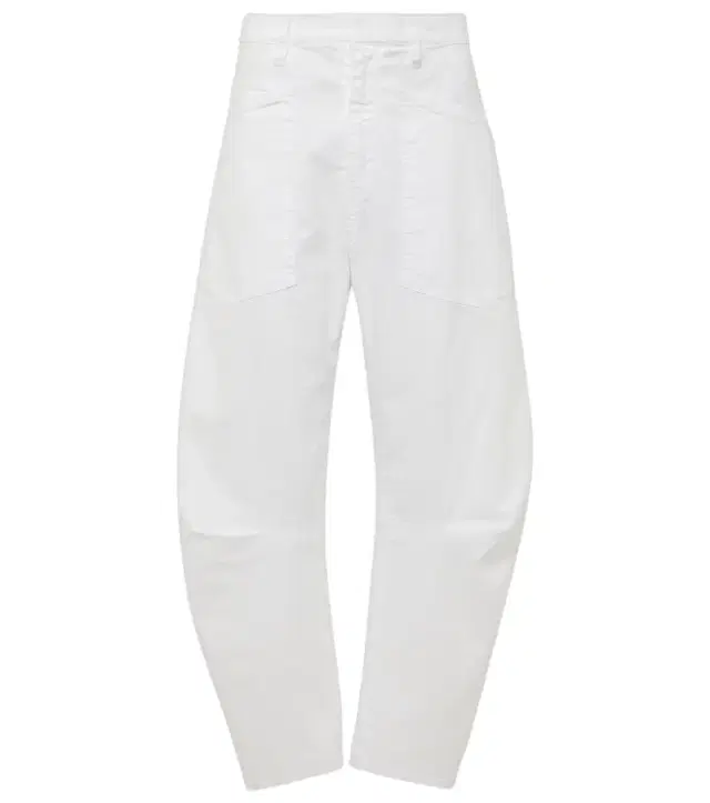 Shon cotton twill barrel-leg pants