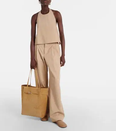 Wardrobe.NYC Wardrobe. NYC Halterneck cotton-blend drill top | Thumbnail 2