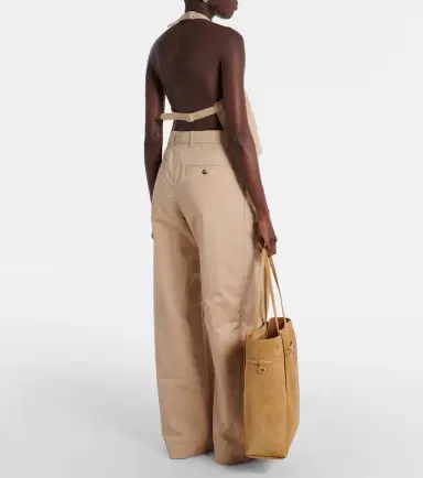 Wardrobe.NYC Wardrobe. NYC Halterneck cotton-blend drill top | Thumbnail 3