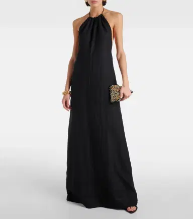 Nili Lotan Lelia halterneck linen maxi dress | Thumbnail 2