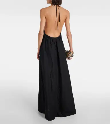 Nili Lotan Lelia halterneck linen maxi dress | Thumbnail 5