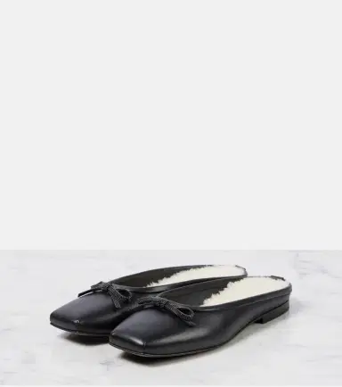 Brunello Cucinelli Monili shearling-lined leather mules | Thumbnail 3