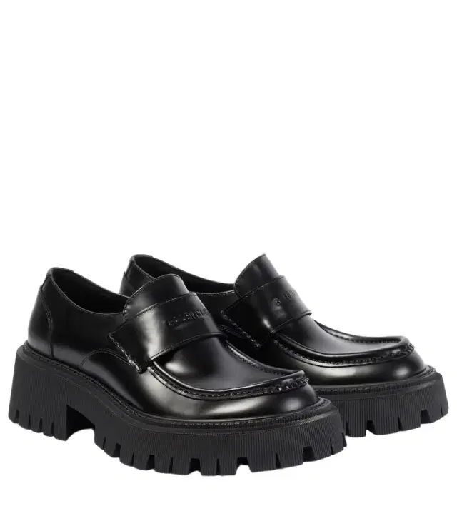 Tractor leather loafers
