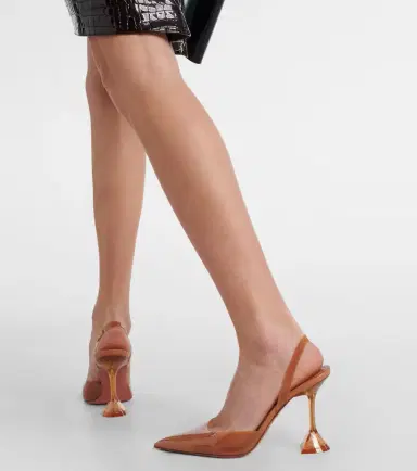 Amina Muaddi Holli Glass 95 PVC slingback pumps | Thumbnail 6 Amina Muaddi Holli Glass 95 PVC slingback pumps | Thumbnail 6