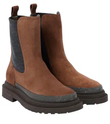 Brunello Cucinelli Monili suede Chelsea boots | Thumbnail 1 Brunello Cucinelli Monili suede Chelsea boots | Thumbnail 1