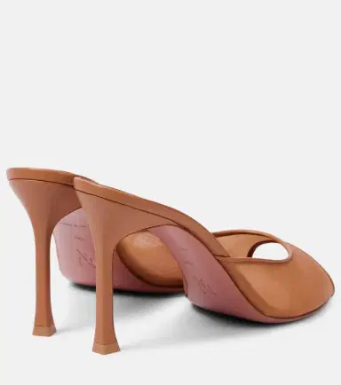 Amina Muaddi Alexa 95 leather-trimmed mesh mules | Thumbnail 3 Amina Muaddi Alexa 95 leather-trimmed mesh mules | Thumbnail 3