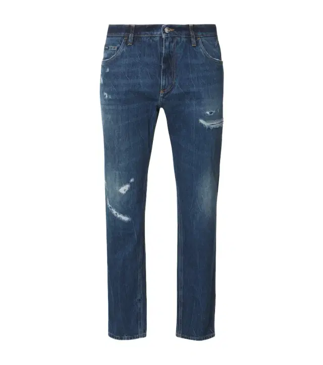 Dolce & Gabbana Distressed straight jeans