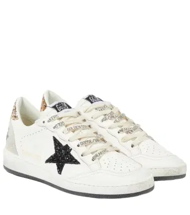 Golden Goose Ball Star glitter leather sneakers | Thumbnail 1 Golden Goose Ball Star glitter leather sneakers | Thumbnail 1