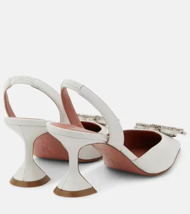 Amina Muaddi Begum 70 leather slingback pumps | Thumbnail 2 Amina Muaddi Begum 70 leather slingback pumps | Thumbnail 2
