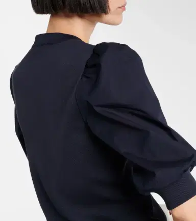 Veronica Beard Coralee puff-sleeve cotton-blend top | Thumbnail 3 Veronica Beard Coralee puff-sleeve cotton-blend top | Thumbnail 3