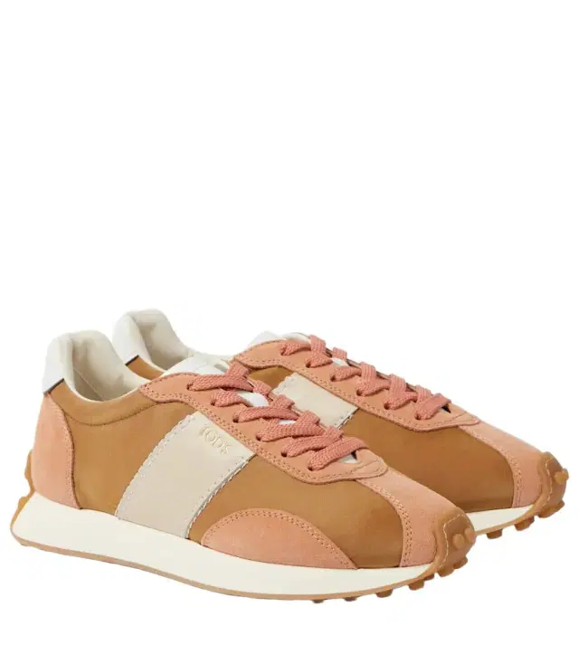 Tod's T Vintage suede and technical sneakers