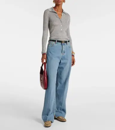 Gucci Jordaan Horsebit GG canvas loafers | Thumbnail 5 Gucci Jordaan Horsebit GG canvas loafers | Thumbnail 5