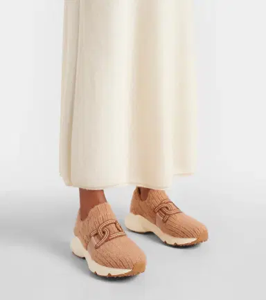 Tod's Kate leather-trimmed slip-on sneakers | Thumbnail 2
