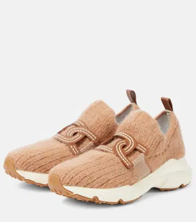 Tod's Kate leather-trimmed slip-on sneakers | Thumbnail 4