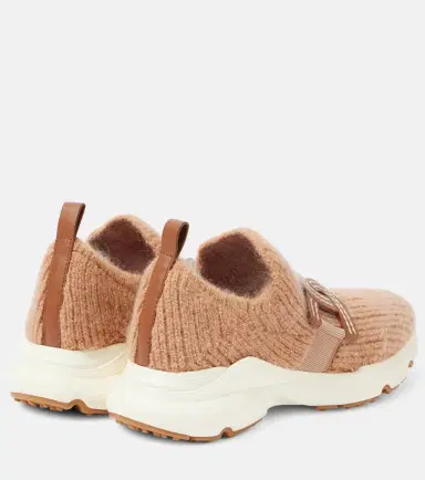 Tod's Kate leather-trimmed slip-on sneakers | Thumbnail 5