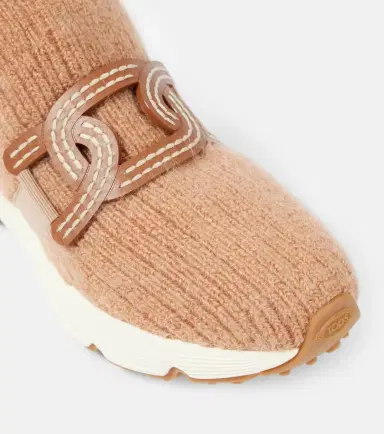 Tod's Kate leather-trimmed slip-on sneakers | Thumbnail 6