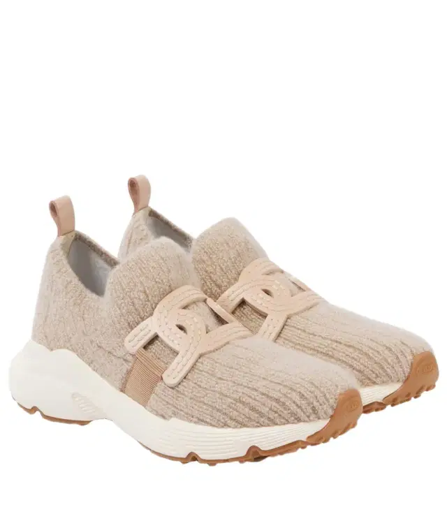 Tod's Leather-trimmed knit sneakers