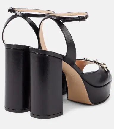 Gucci Lady Horsebit leather platform sandals | Thumbnail 2 Gucci Lady Horsebit leather platform sandals | Thumbnail 2