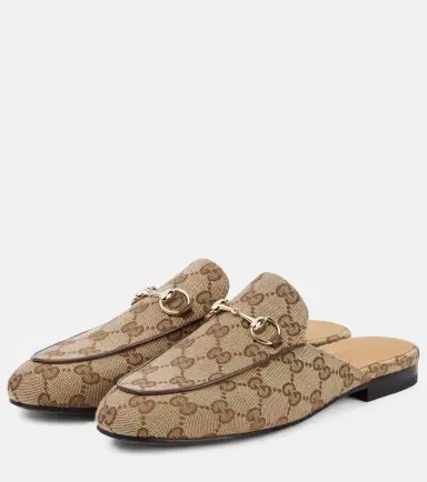 Gucci Princetown GG canvas mules | Thumbnail 3 Gucci Princetown GG canvas mules | Thumbnail 3