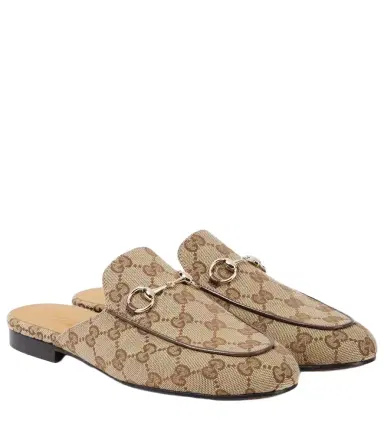Gucci Princetown GG canvas mules | Thumbnail 1 Gucci Princetown GG canvas mules | Thumbnail 1
