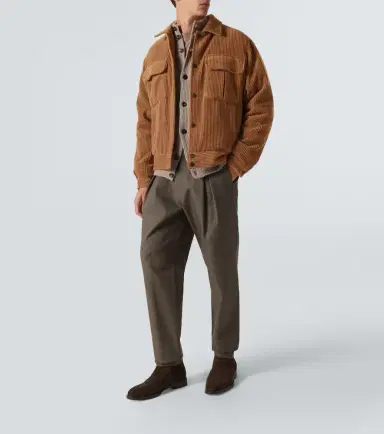 Giorgio Armani Wool and cashmere velvet blouson | Thumbnail 7