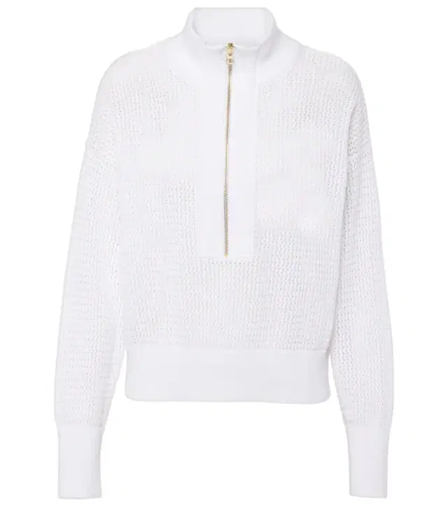 Varley Aurora cotton half-zip sweater