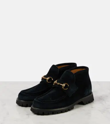 Gucci Horsebit suede ankle boots | Thumbnail 2
