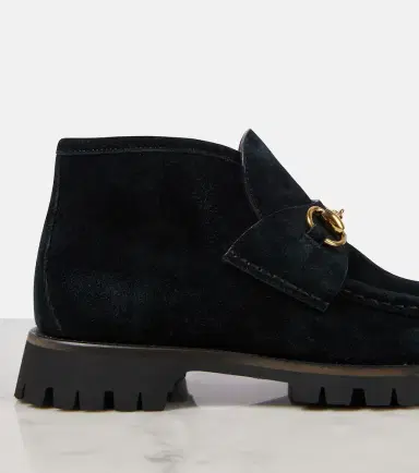 Gucci Horsebit suede ankle boots | Thumbnail 4