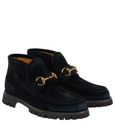 Gucci Horsebit suede ankle boots | Thumbnail 1