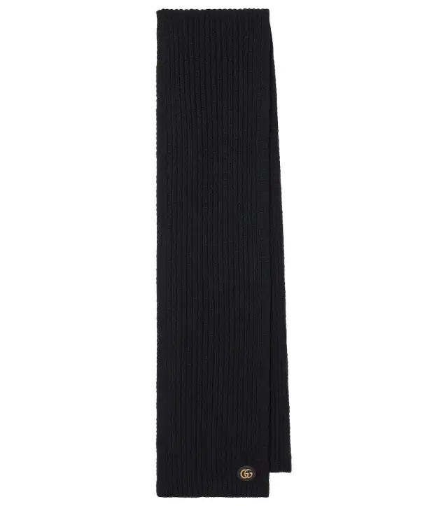 Gucci Ribbed-knit wool and cashmere scarf