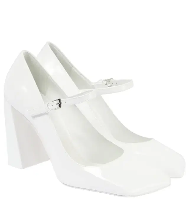 Amina Muaddi Charlotte 95 patent leather Mary Jane pumps