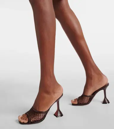 Amina Muaddi Lupita 95 mesh mules | Thumbnail 6