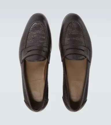 Brioni Appia grained leather penny loafers | Thumbnail 4