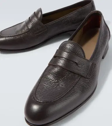 Brioni Appia grained leather penny loafers | Thumbnail 5