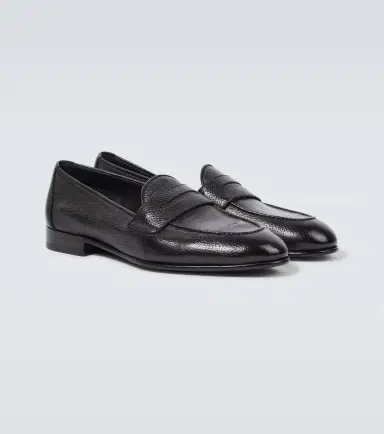 Brioni Appia grained leather penny loafers | Thumbnail 5