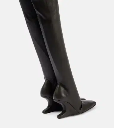 Rick Owens Cantilever leather over-the-knee boots | Thumbnail 4