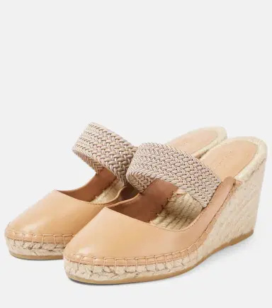Malone Souliers Siena 70 leather espadrille wedges | Thumbnail 2