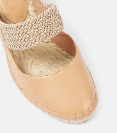 Malone Souliers Siena 70 leather espadrille wedges | Thumbnail 3