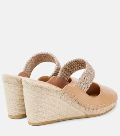 Malone Souliers Siena 70 leather espadrille wedges | Thumbnail 4